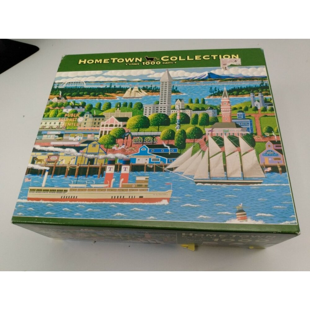 Hometown Collection "Seattle by Artist Heronim"  1000 Piece Puzzle COMPLETE